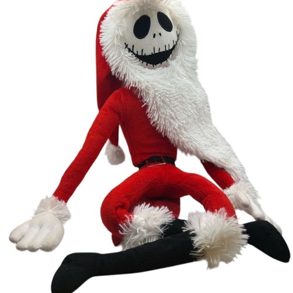 Disney Nightmare Before Christmas Santa Jack Skellington Plush 14-24"